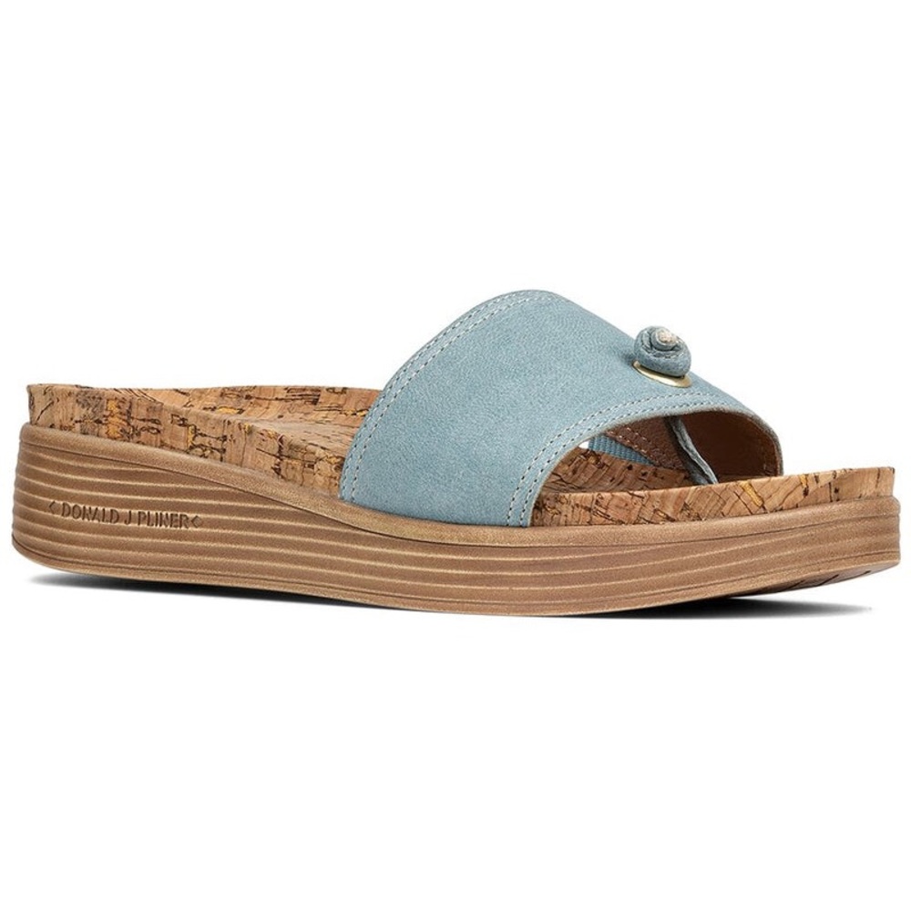 DONALD PLINER FARRAHSPAN LEATHER WEDGE SANDAL SIZE 11 M